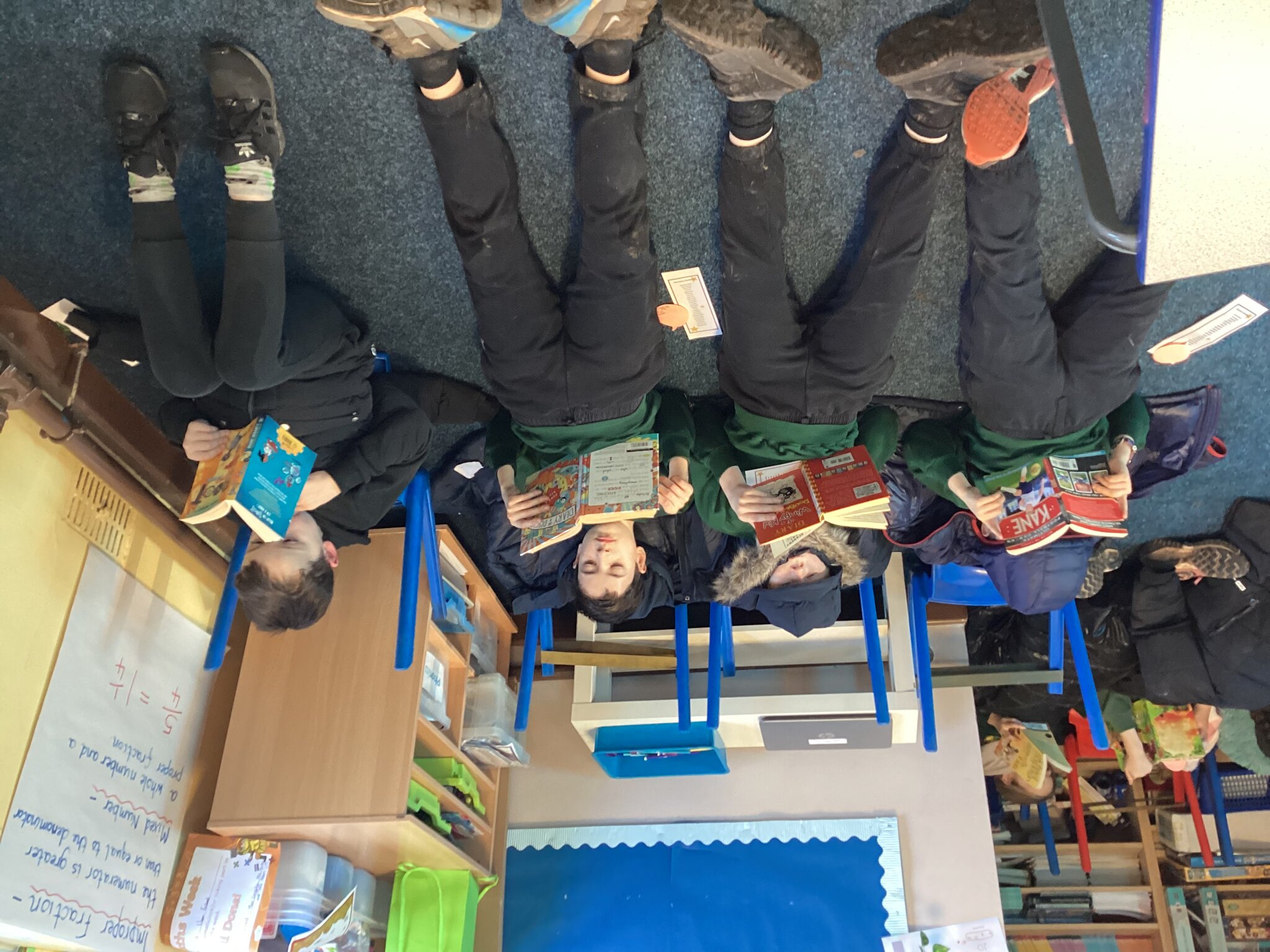 Image of Getting comfortable to improve our reading stamina…