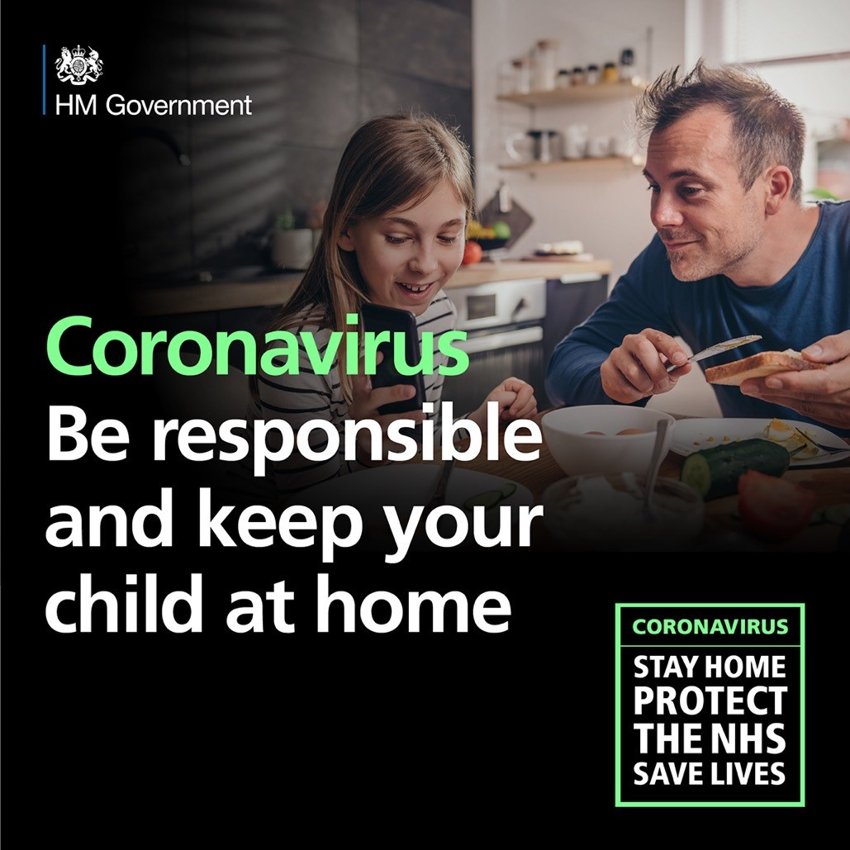 Image of Coronavirus - Be responsible and keep your child at home