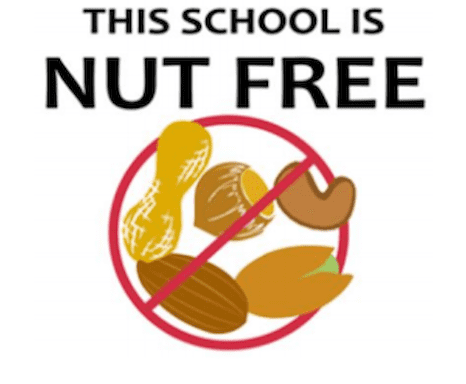 Image of We are a nut free school - Allergy reminder for all parents