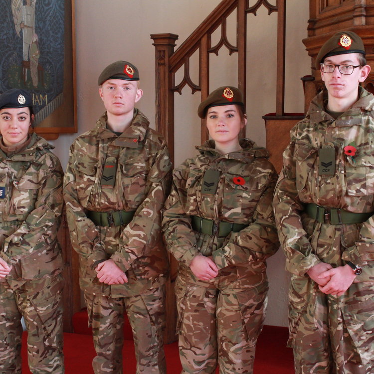 Image of CCF Cadets at St Michael's Church Service of Remembrance