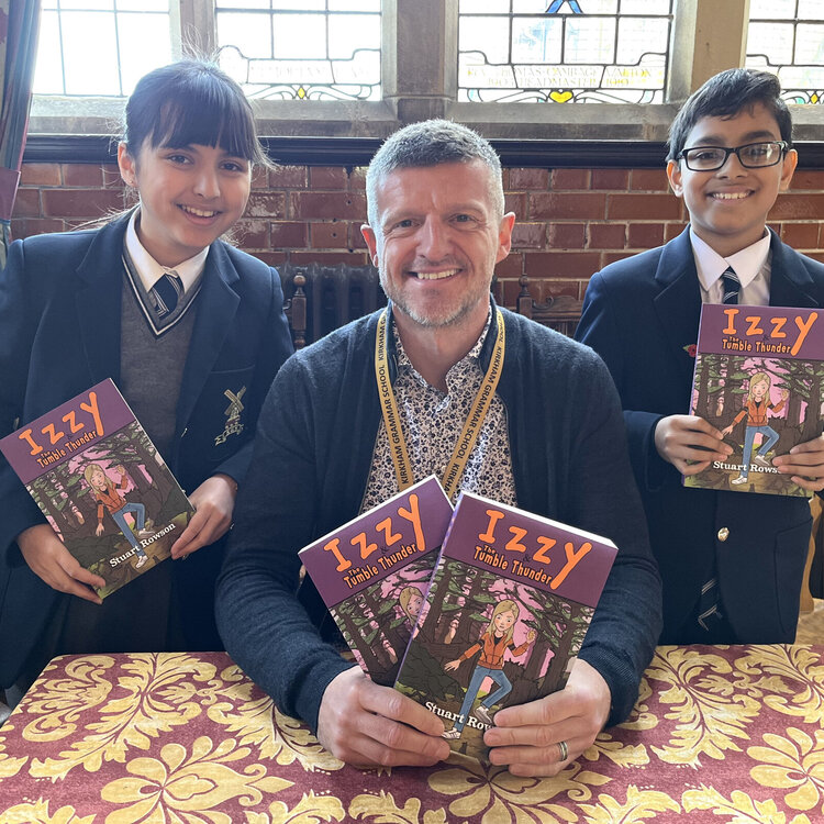 Image of Former BBC Leader, Stuart Rowson, visits KGS