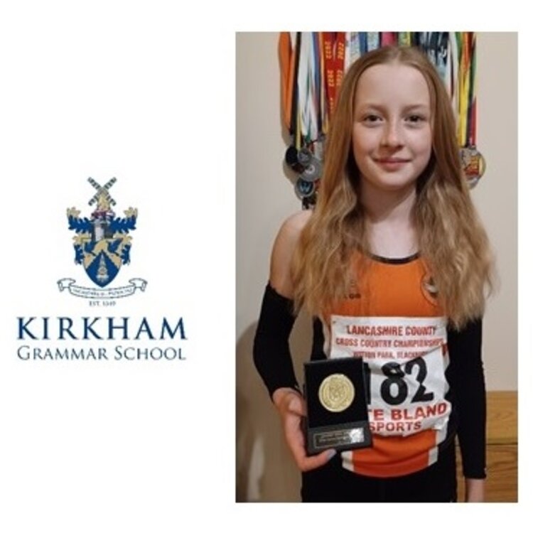 Image of Third Year pupil, Aimee, crowned U15 girl Lancashire Cross-Country Champion