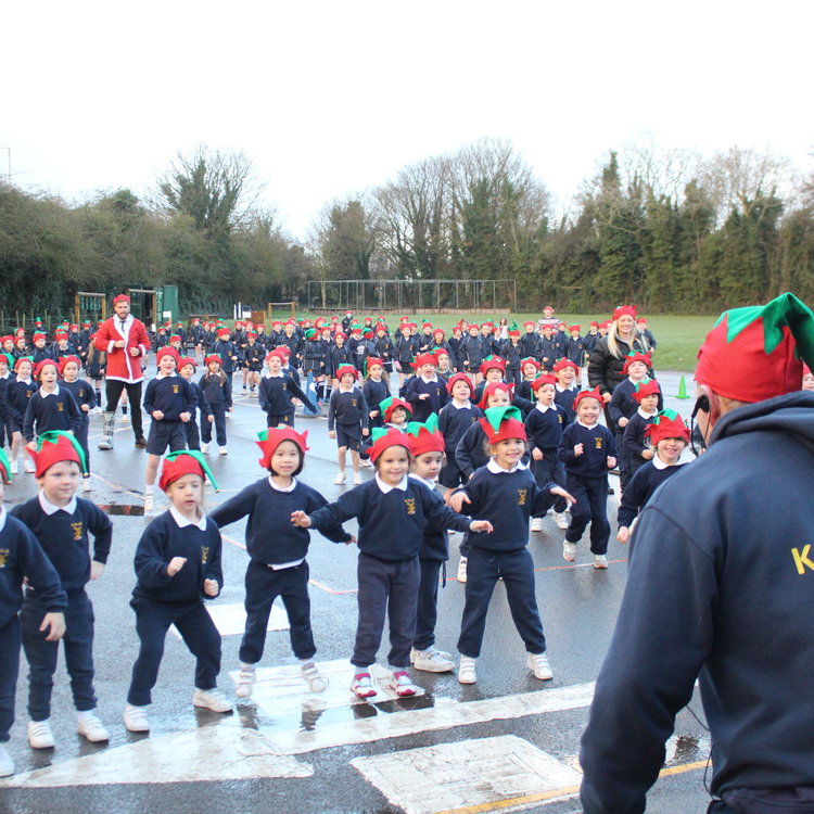 Image of KGJS pupils 'Keep Fit and Elfie'