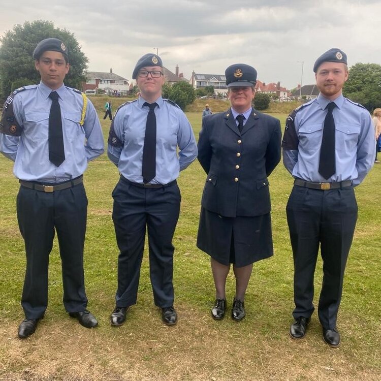 Image of KGS RAF section attend memorial service at Fairhaven Lake