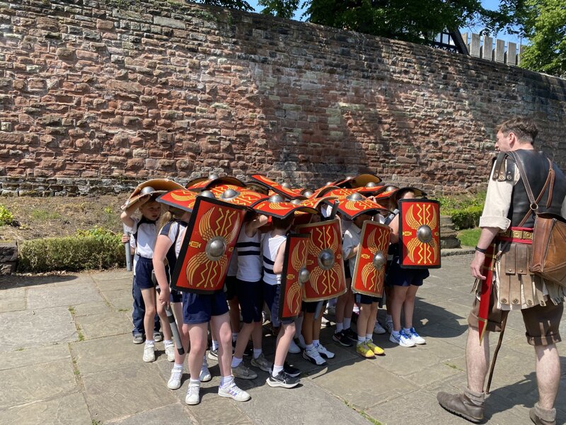 Image of J1 Transported back to Roman Times at Chester's DEVA Experience