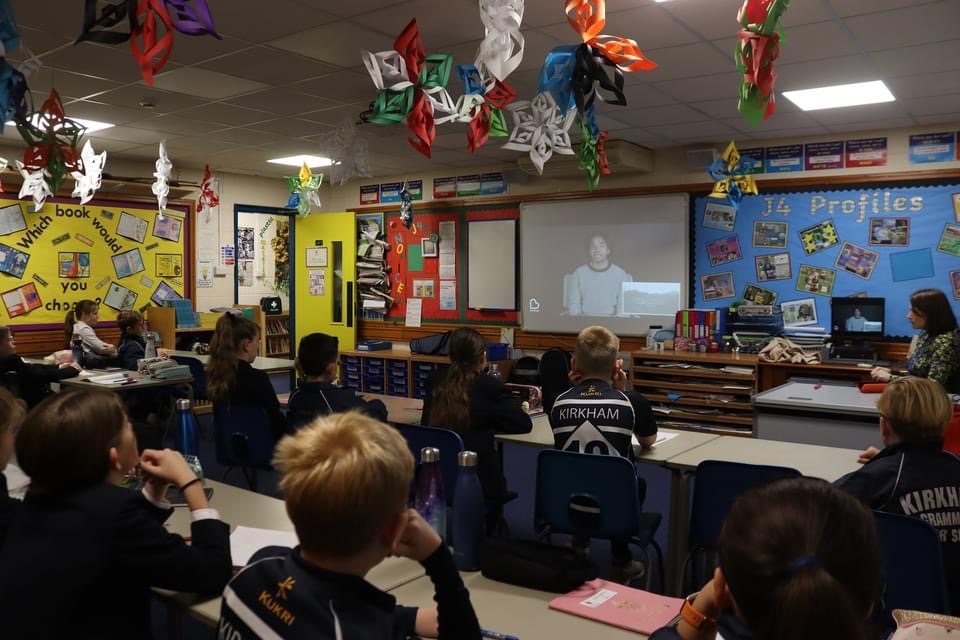 Image of J3 & J4 pupils enjoy online author event 