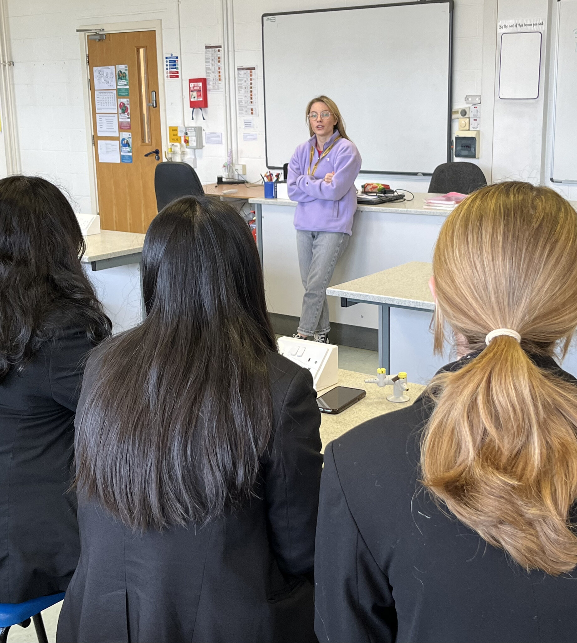 Image of Old Kirkhamian & Medical Student, Jess, talks to KGS Medical Society