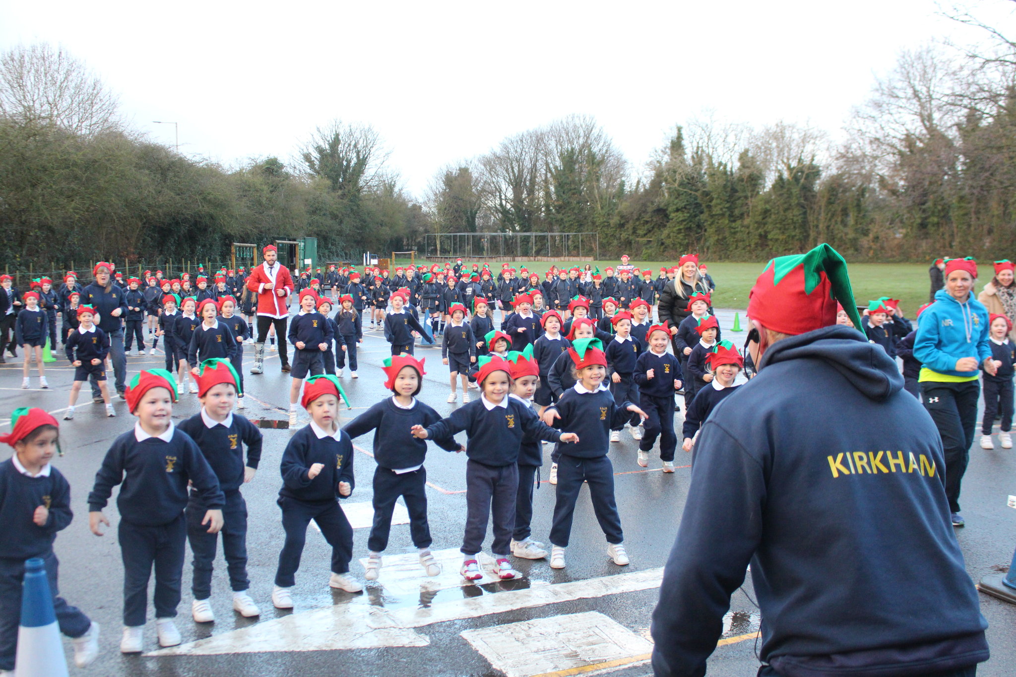 Image of KGJS pupils 'Keep Fit and Elfie'