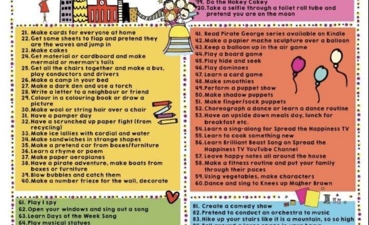 Image of 100 Things to do indoors!