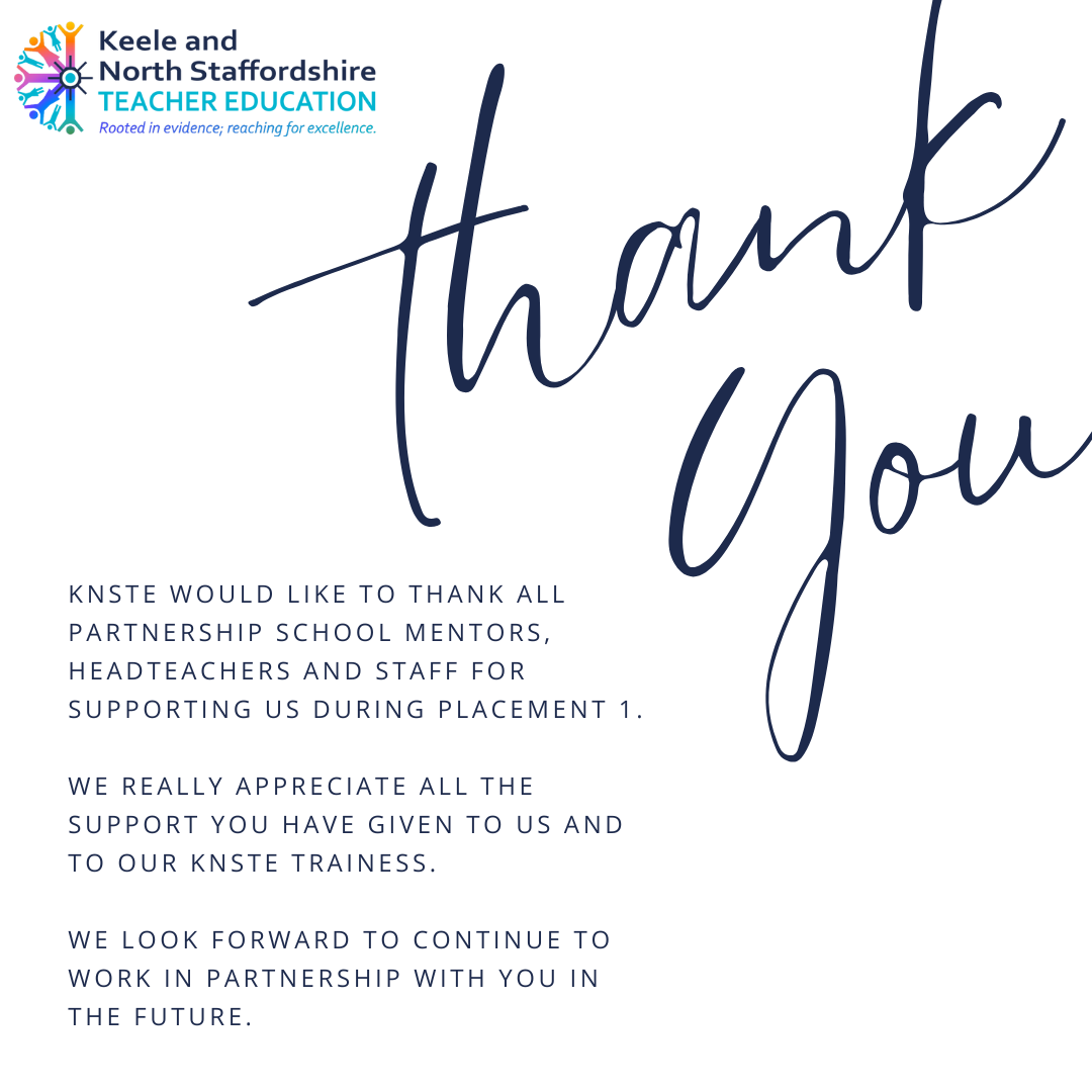 KNSTE thank you to partnership schools, mentors and all staff