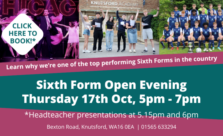 Image of Bookings are now live for our Sixth Form Open Evening