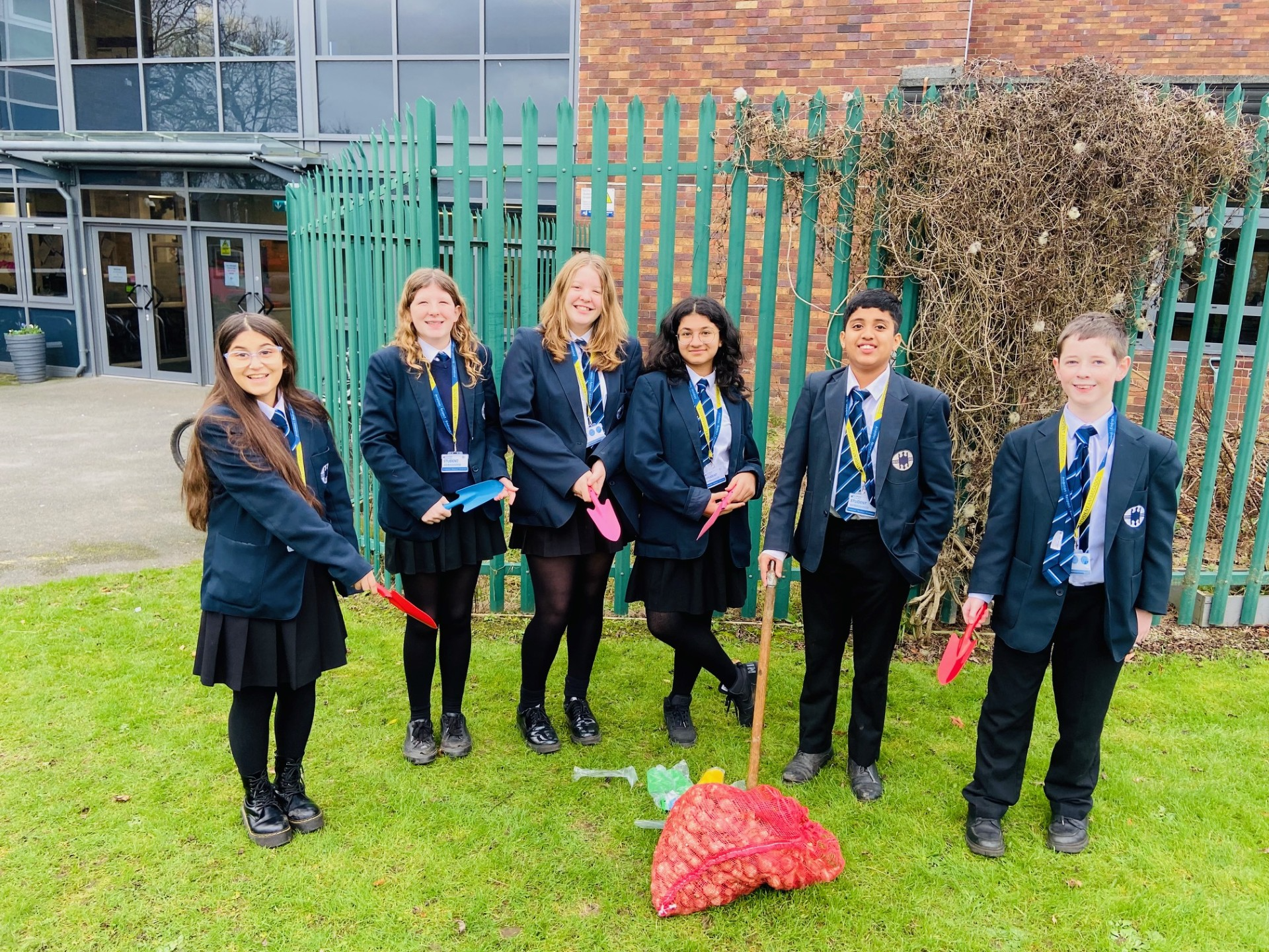 Image of Year 8 Environmental Officers Plant Daffodils