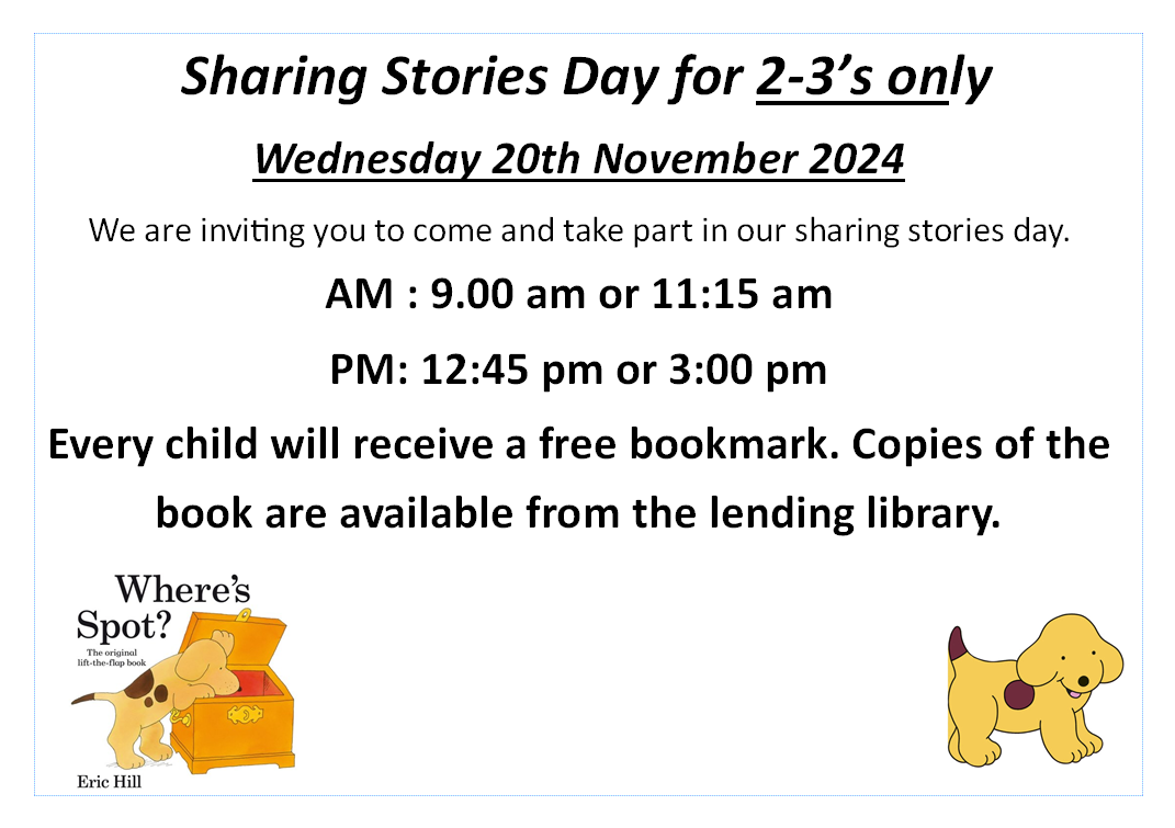 Image of Sharing Stories Day for 2-3’s only