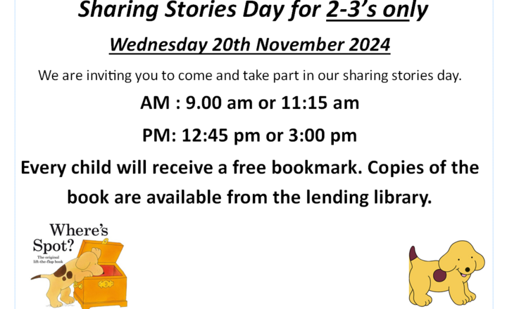 Image of Sharing Stories Day for 2-3’s only