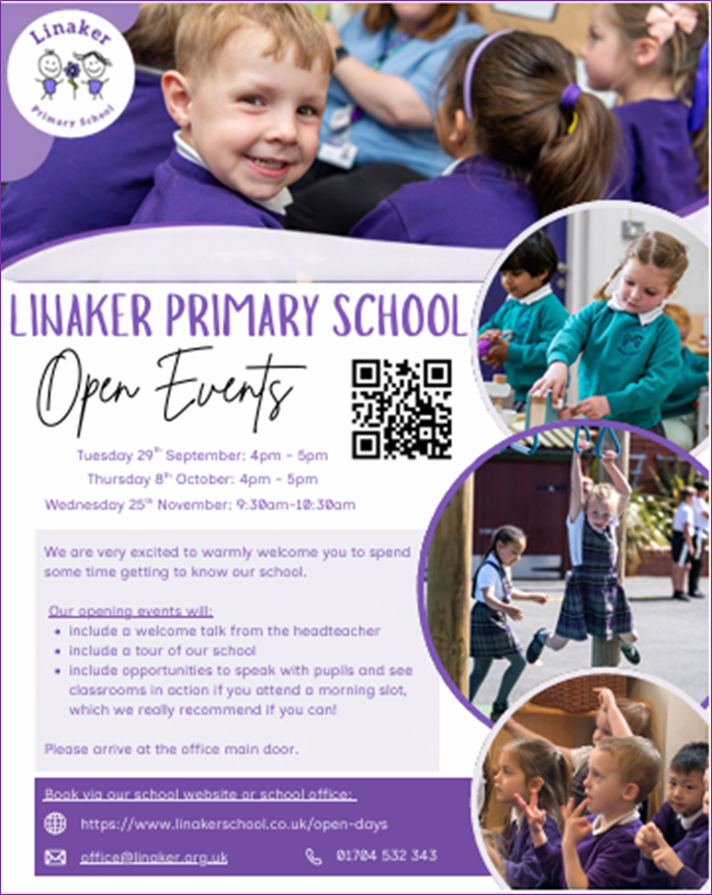 Image of Linaker Primary School Open Events 2026
