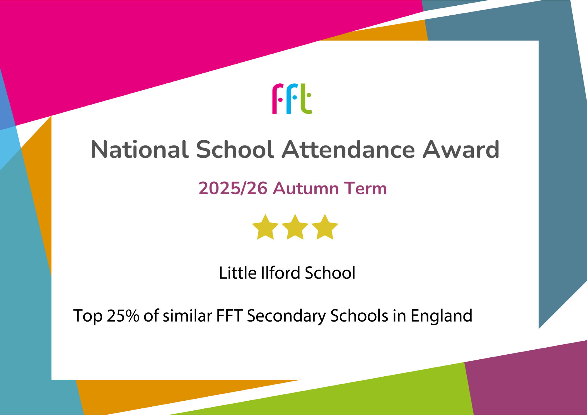 Image of FFT National School Attendance Award 