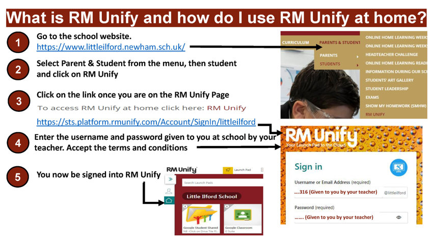 How To Access Rm Unify Little Ilford School