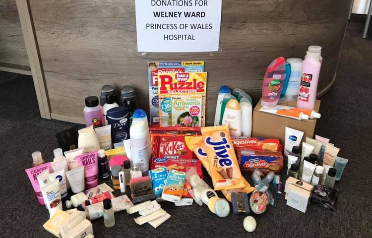 Image of Donations for Welney Ward at the Princess of Wales Hospital