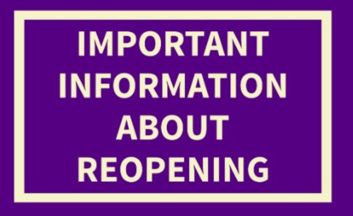 Image of Reopening information for parents and students