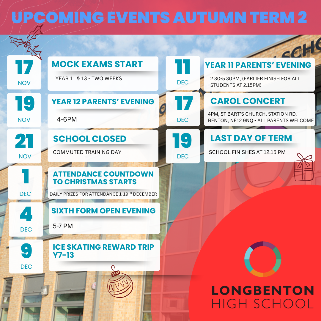 Image of Autumn Term 2 Event Reminders