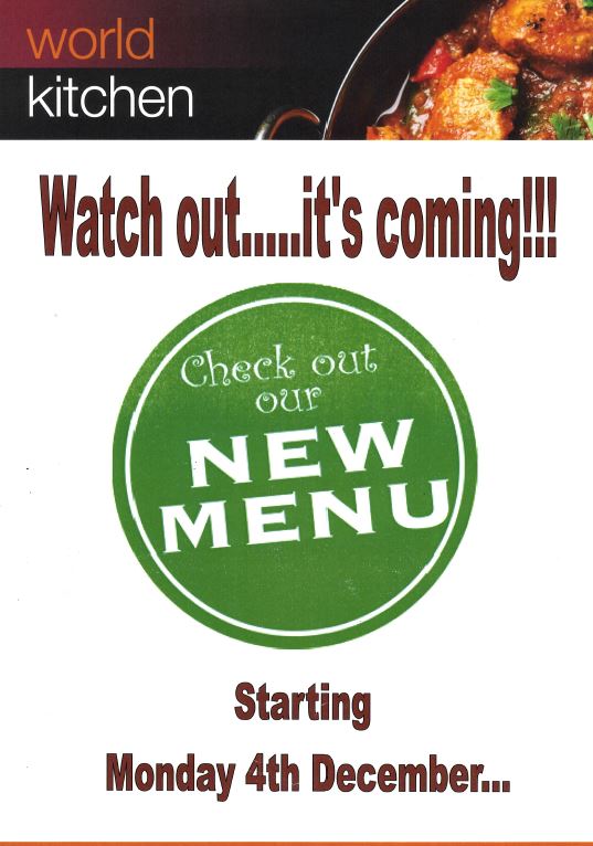 Image of New canteen menu!