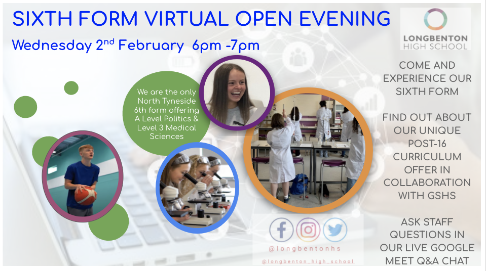 Image of Sixth Form Virtual Open Evening 2nd February