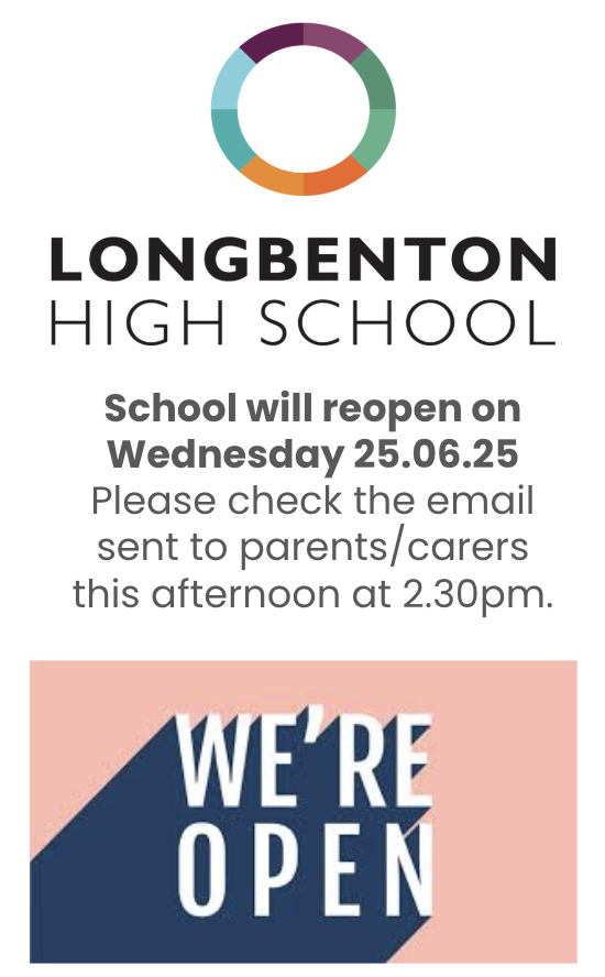 Image of School reopening Wednesday 25.06.25