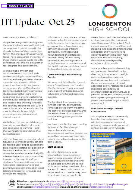 Image of HT Sept/Oct 25 Newsletter