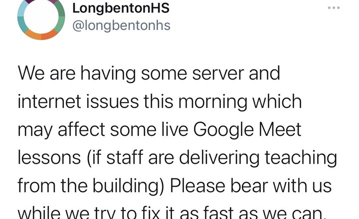 Image of Internet/Server issues Monday 1st February