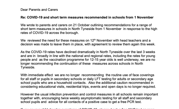 Image of Face masks and restrictions - from Monday 29th November 