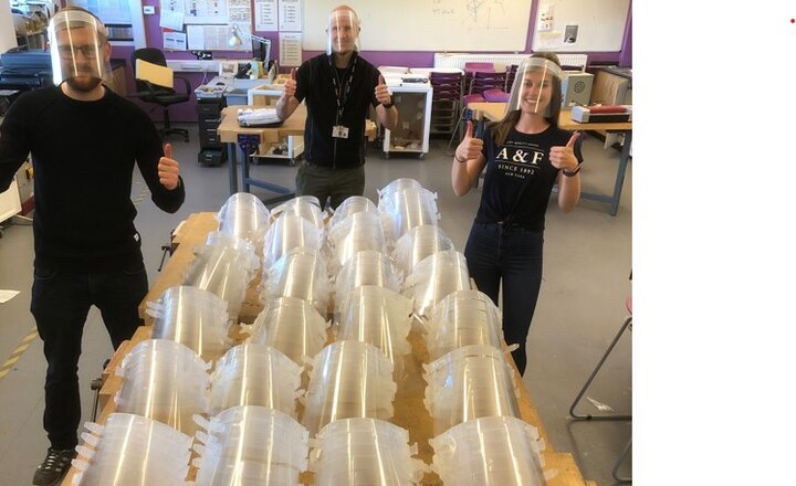 Image of Longbenton making PPE Visors for the NHS