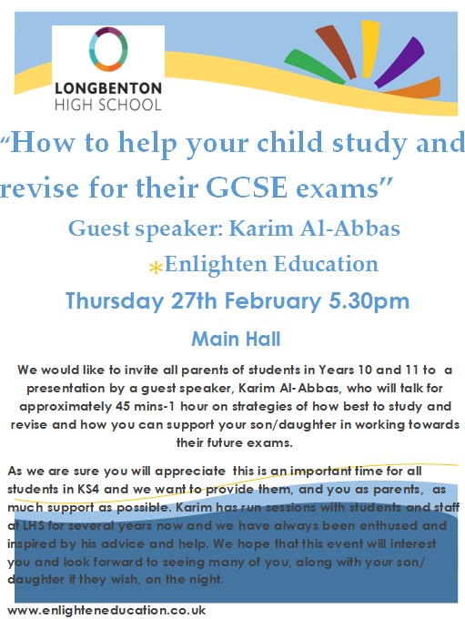 Image of GCSE Revision session for Y10 & 11 parents