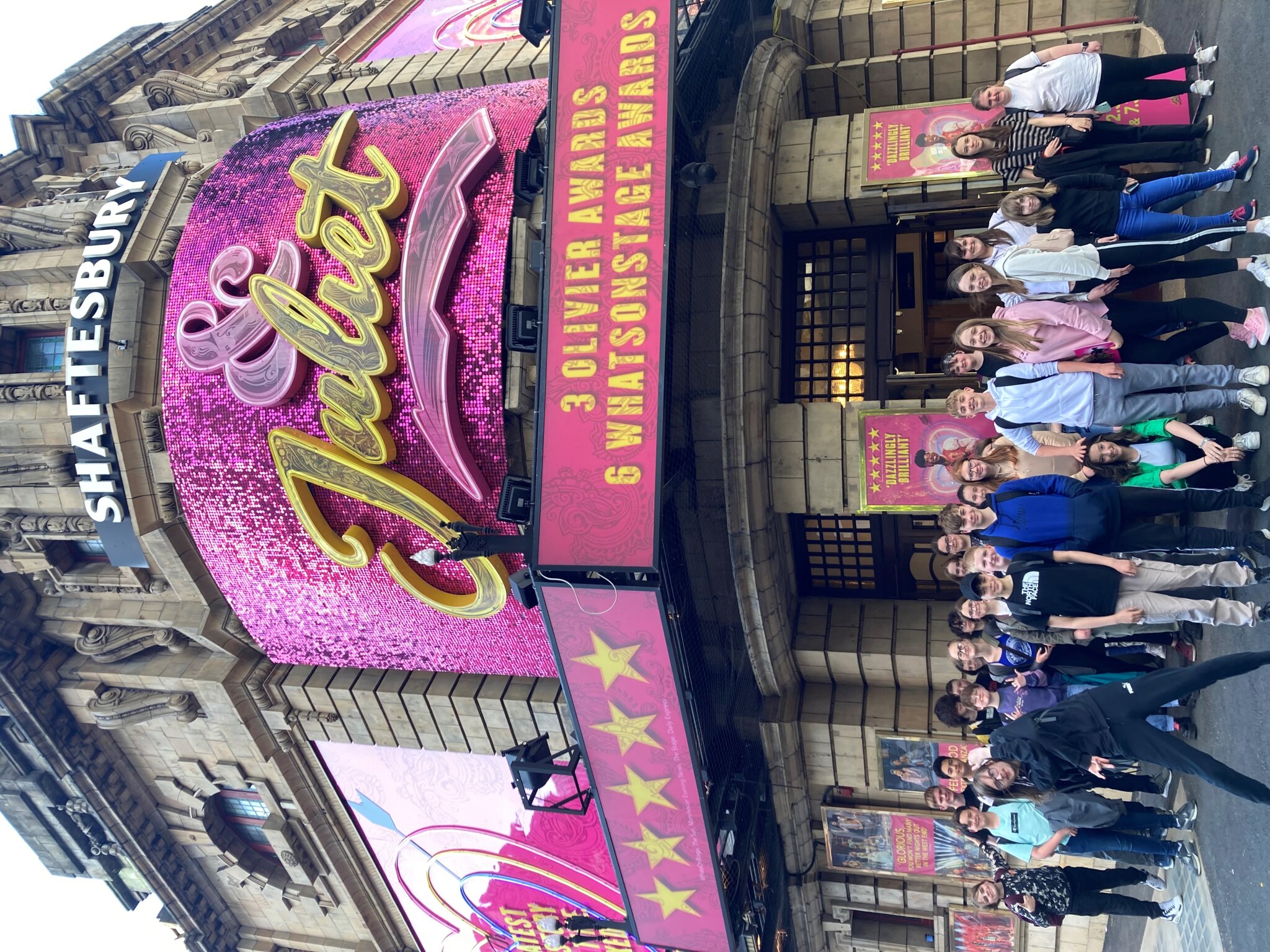 Image of Year 9 students in London for West End show