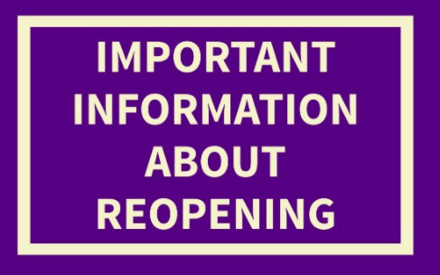 Image of Reopening information for parents and students