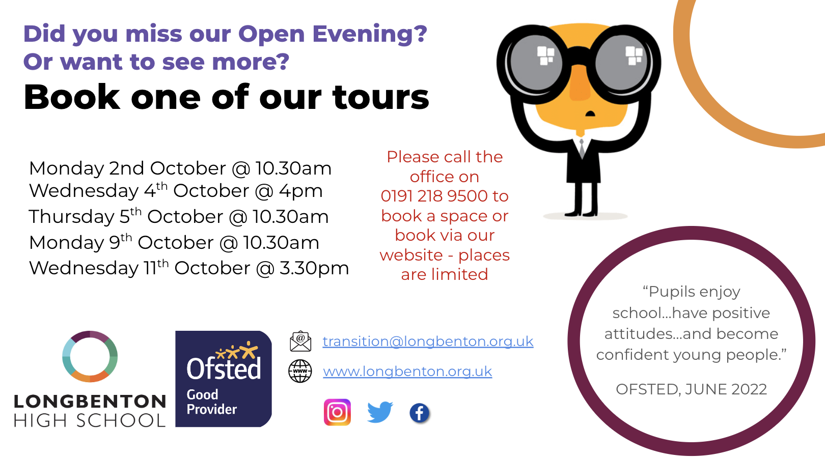 Image of Open Evening Tours - October 2023