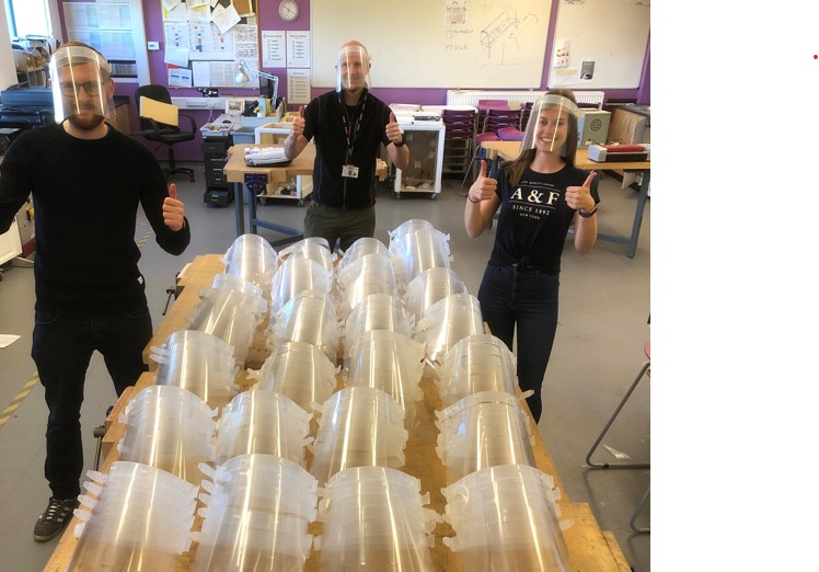 Image of Longbenton making PPE Visors for the NHS