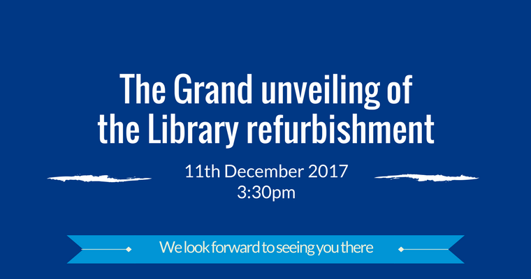 Image of The Grand unveiling of the Library refurbishment 