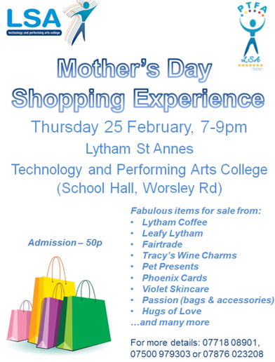 Image of PTFA annual Mother's Day shopping event