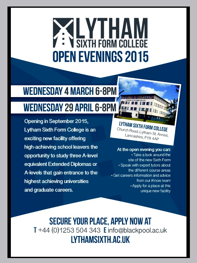 Image of Lytham Sixth Form Open Evening 