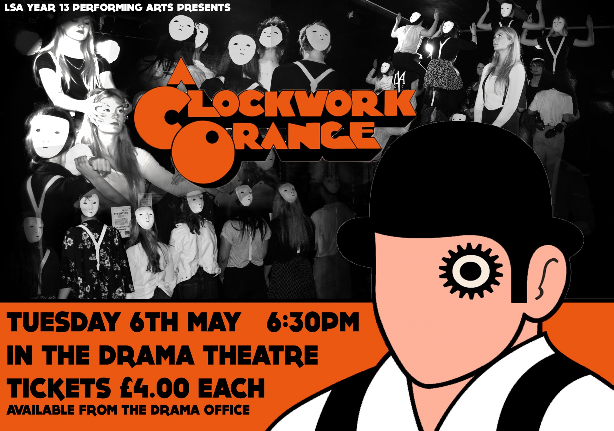 Image of LSA Year 13 Presents- A Clockwork Orange