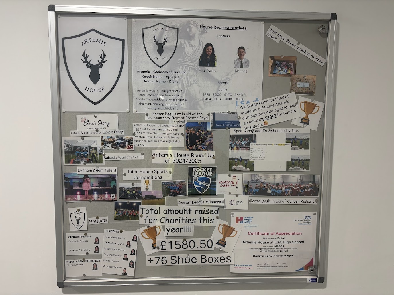 Image of Artemis House Shine with an Outstanding Noticeboard Display