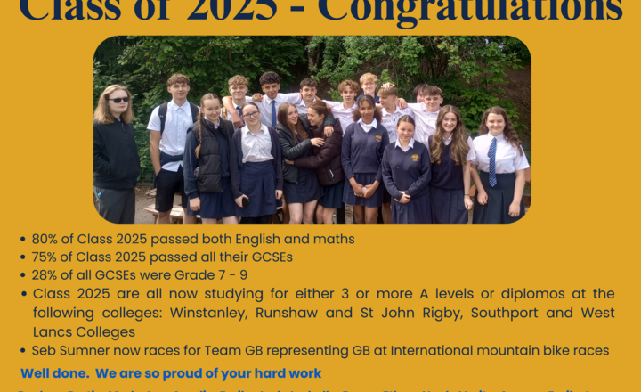 Image of Class of 2025 - well done