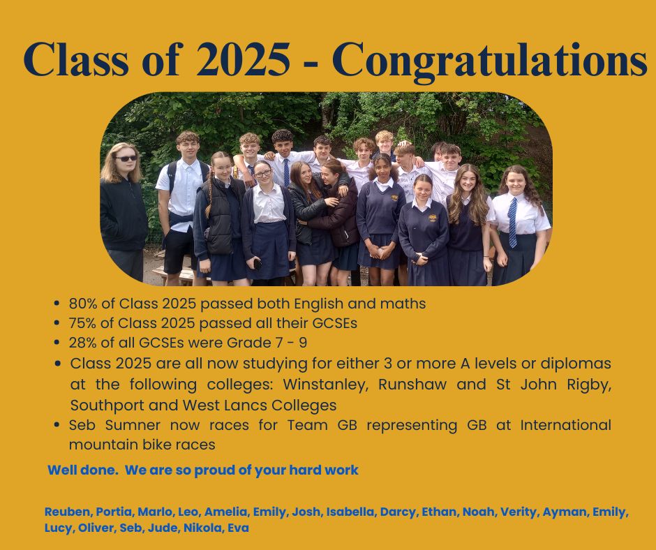 Image of Class of 2025 - well done