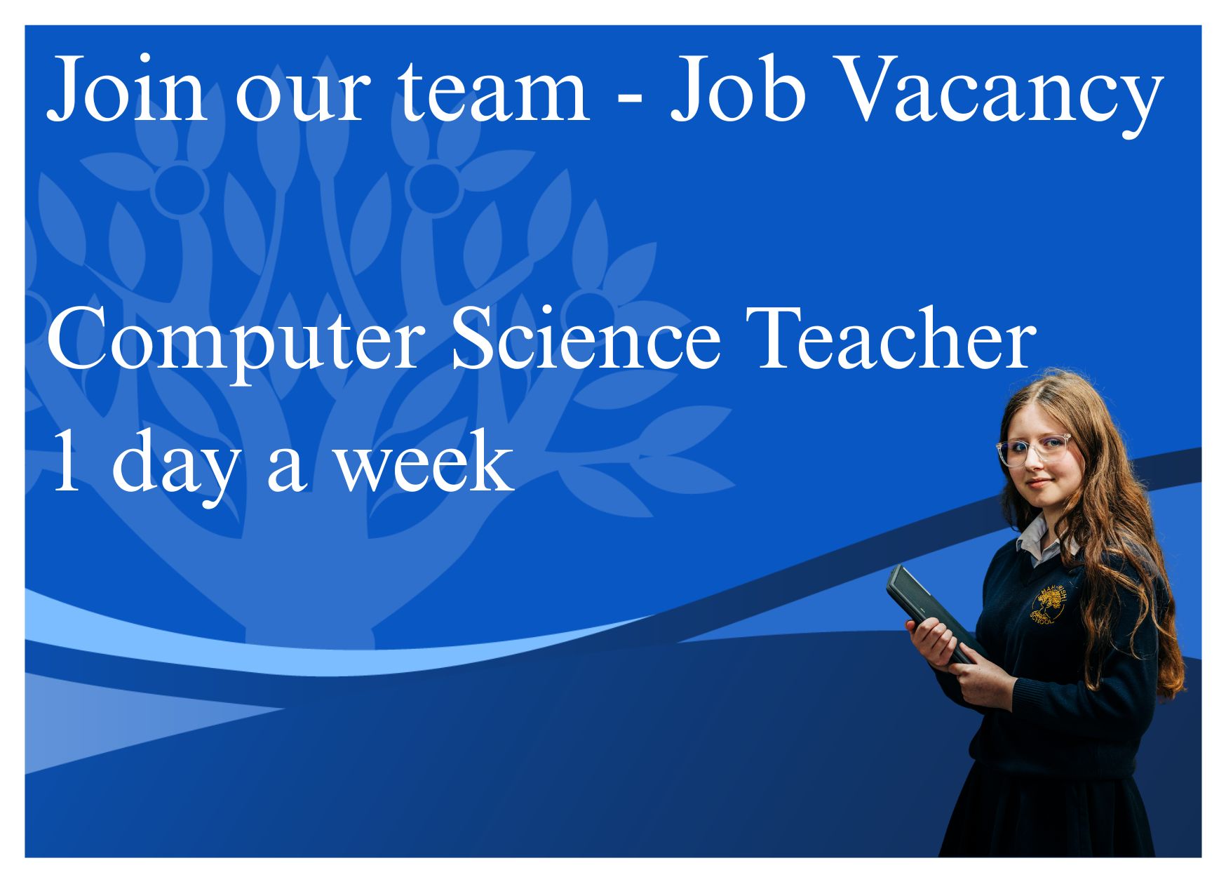 Image of New job opportunity - KS 3-4 Computer Science Teacher - 1 day a week