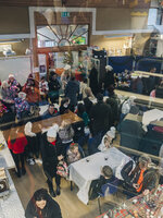 School hall at Christmas Fair