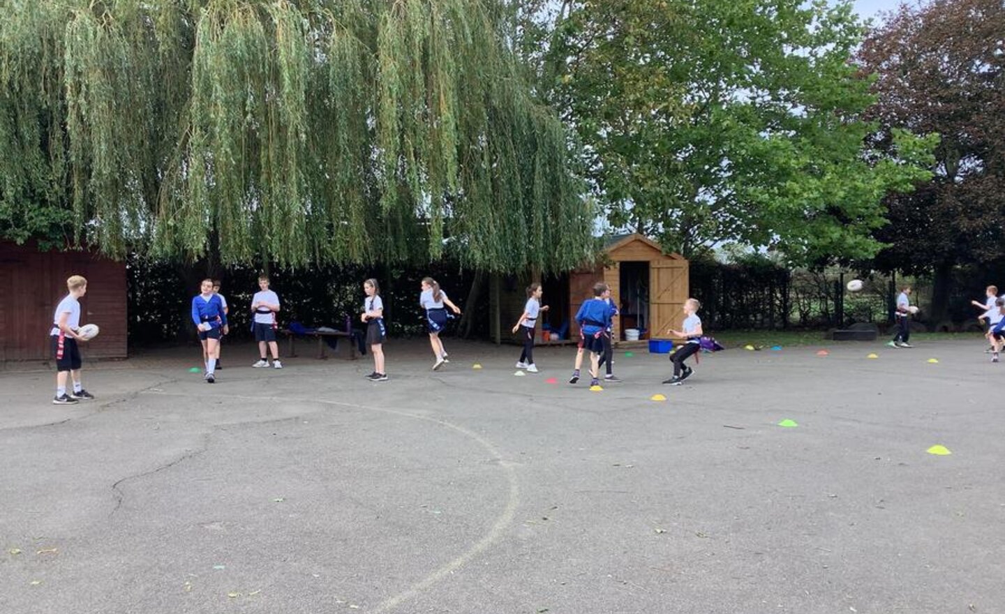 Image of PE - 3v2 game using tags