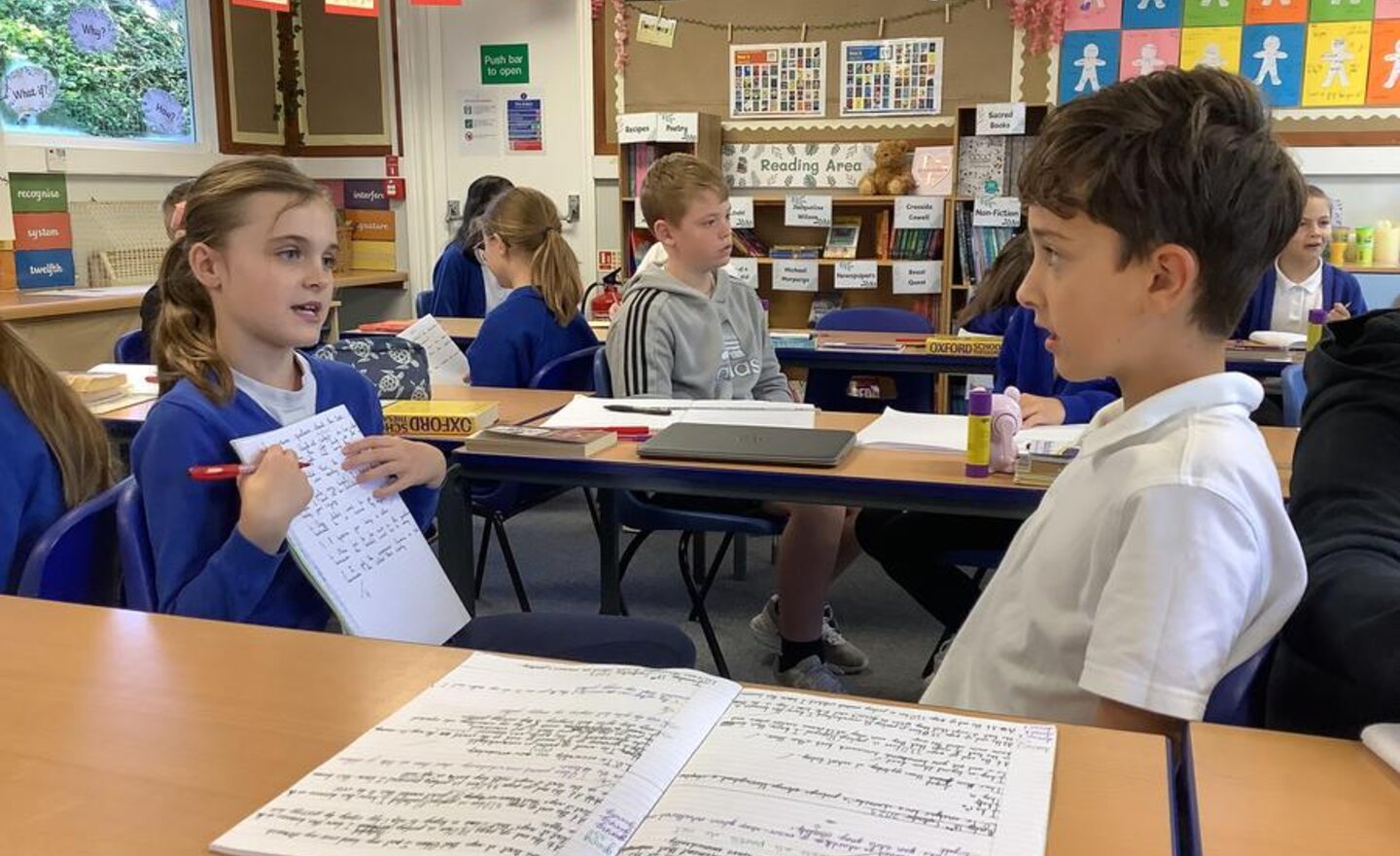 Image of English hot-seating activity