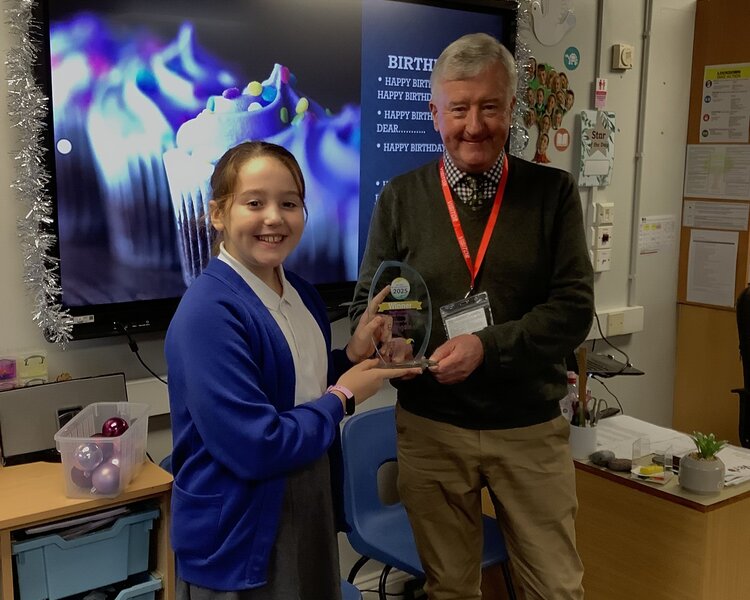 Image of Accepting the Award for Best Kept Village!