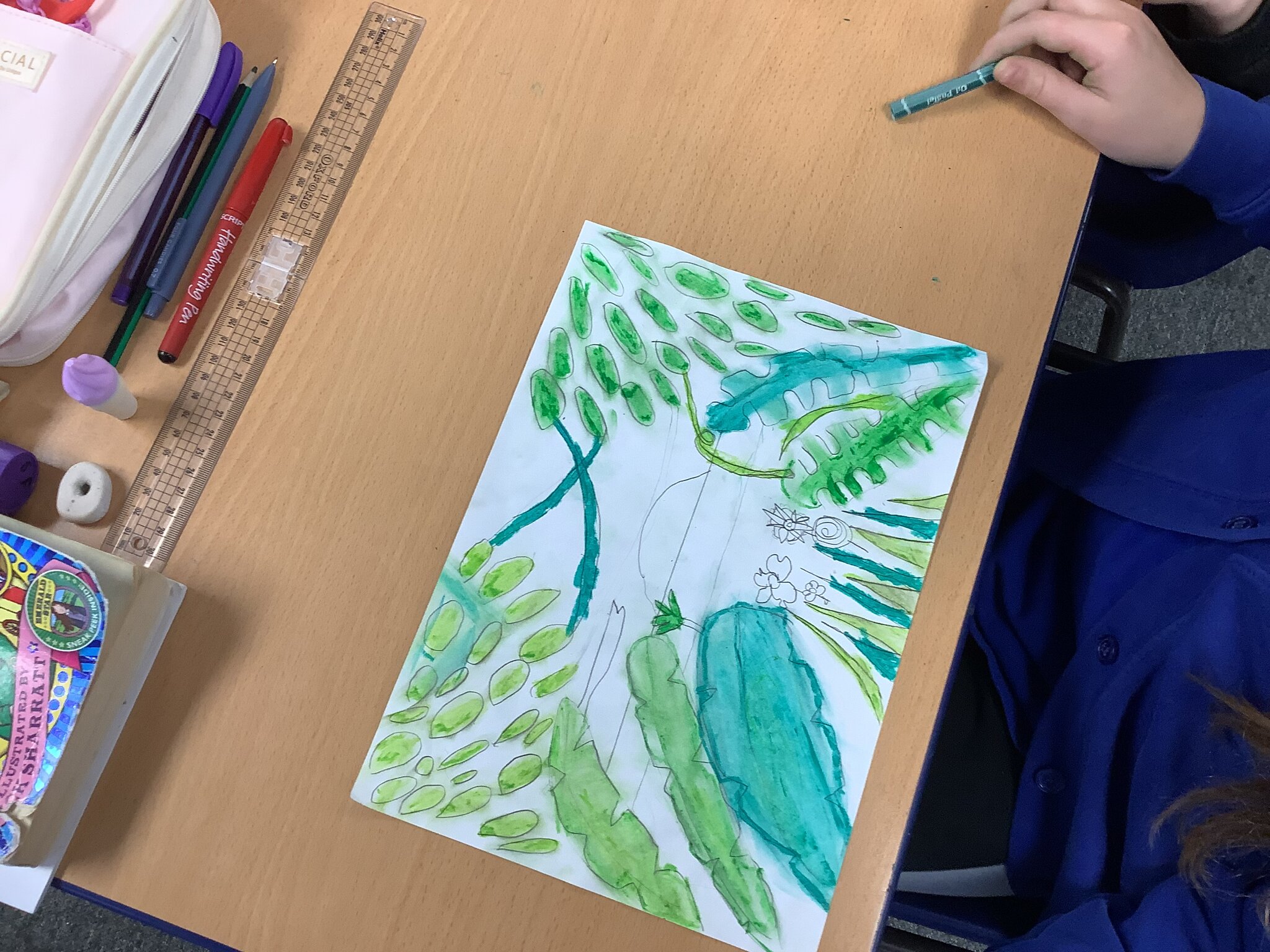 Image of Rainforest Scenes with Watercolours