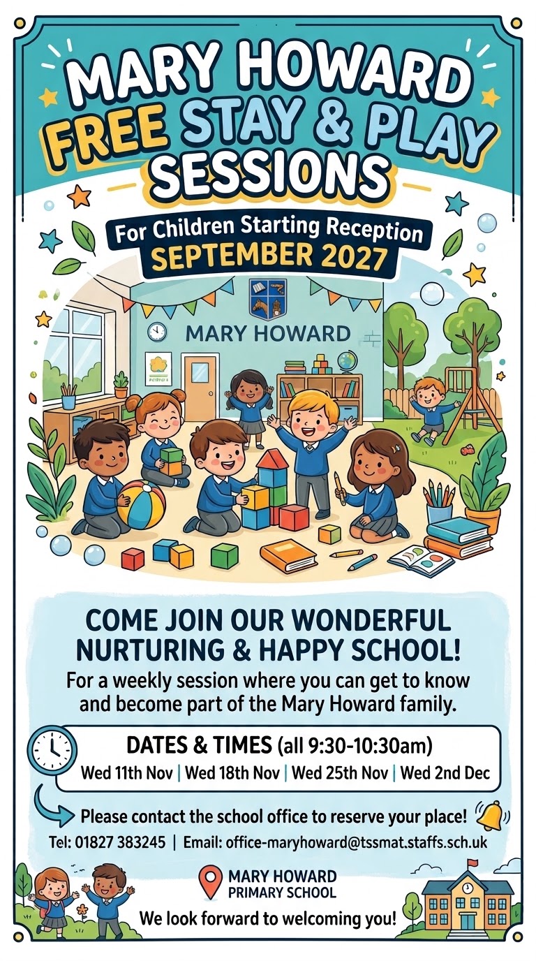 Image of Mary Howard Stay & Play - new Reception intake 2027